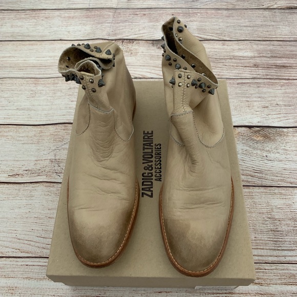Zadig&Voltaire cream boots 38 - Picture 1 of 5
